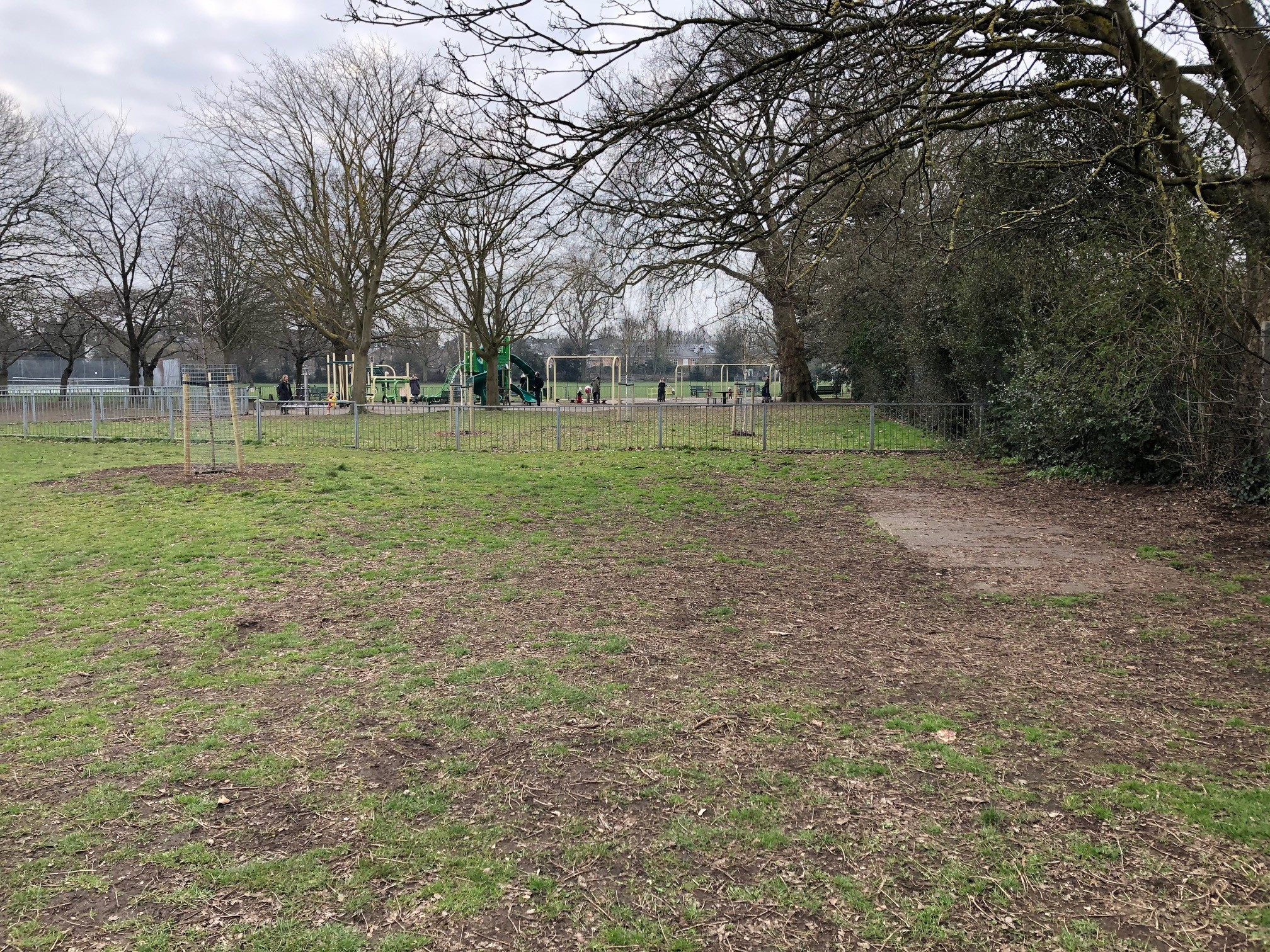 image of Moormead Park showing proposed outdoor gym area next to playground