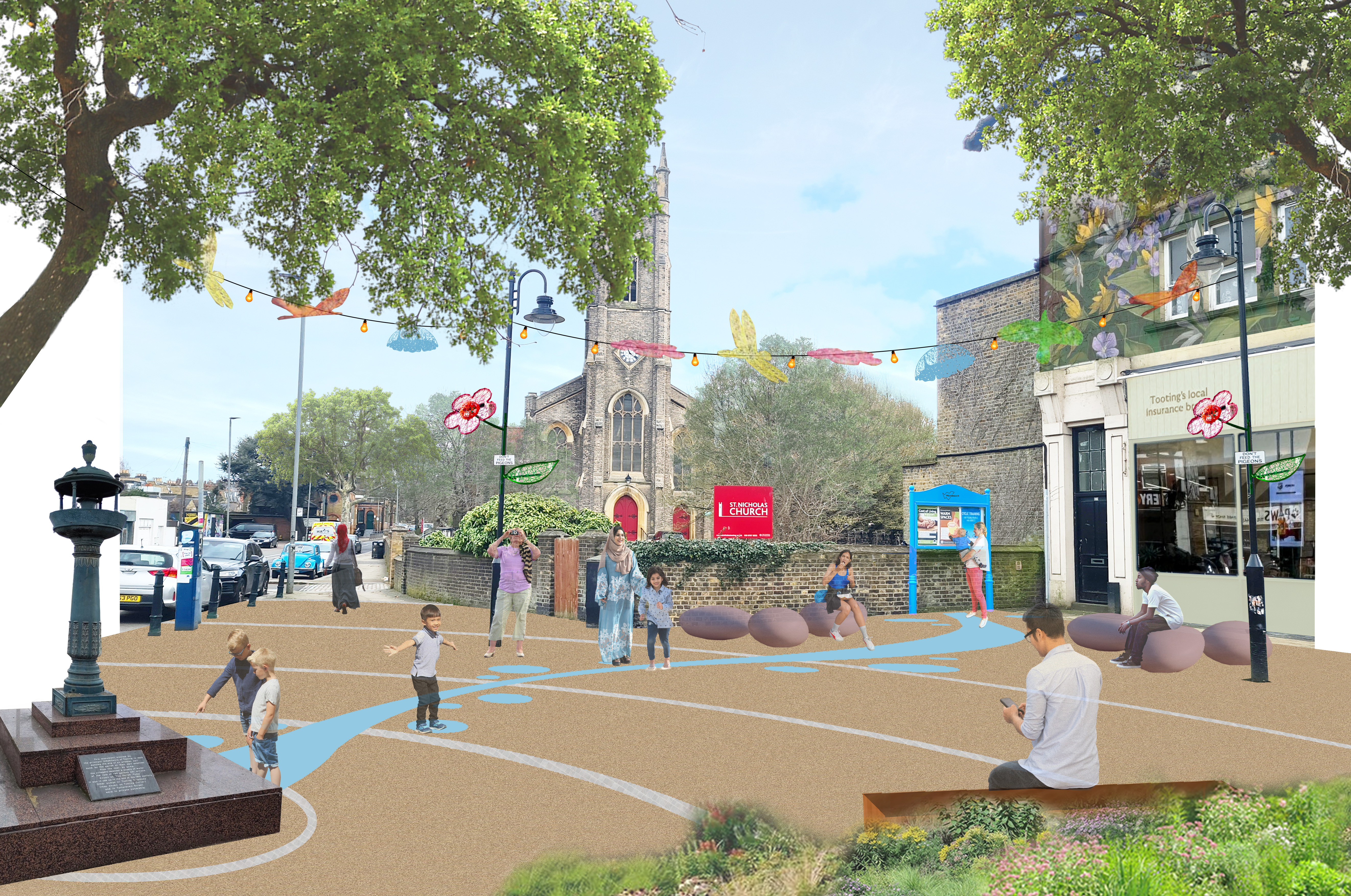 illustrates a picture of church lane with the proposed changes